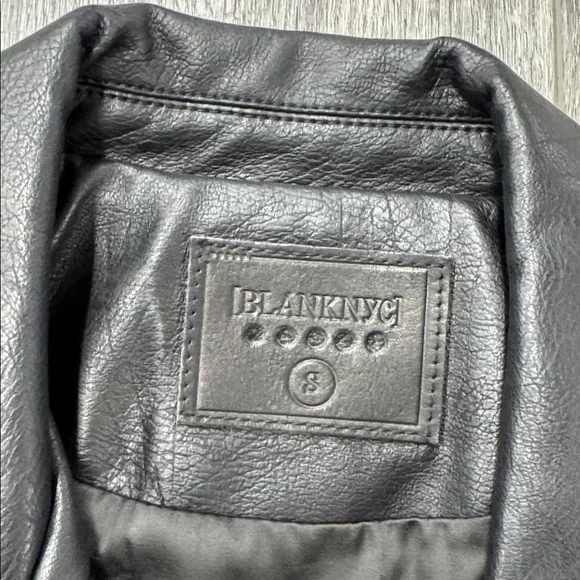 Blank NYC Black Vegan Leather Jacket with Studded Details - Picture 2 of 5